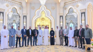 تبادل الخبرات.. عمار بن حميد يستقبل منتسبي قيادات حكومات المستقبل بالعالم العربي